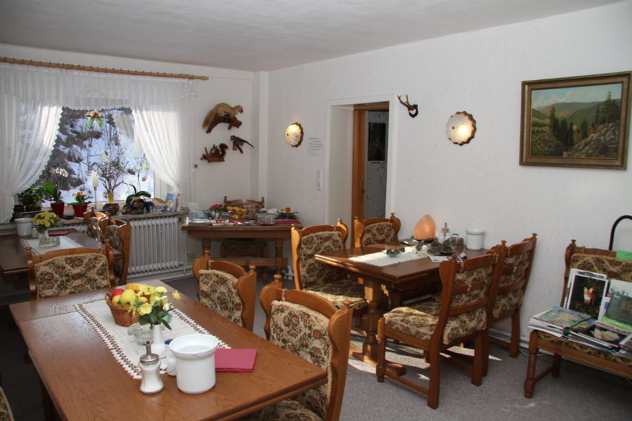 Frühstückszimmer unserer Pension