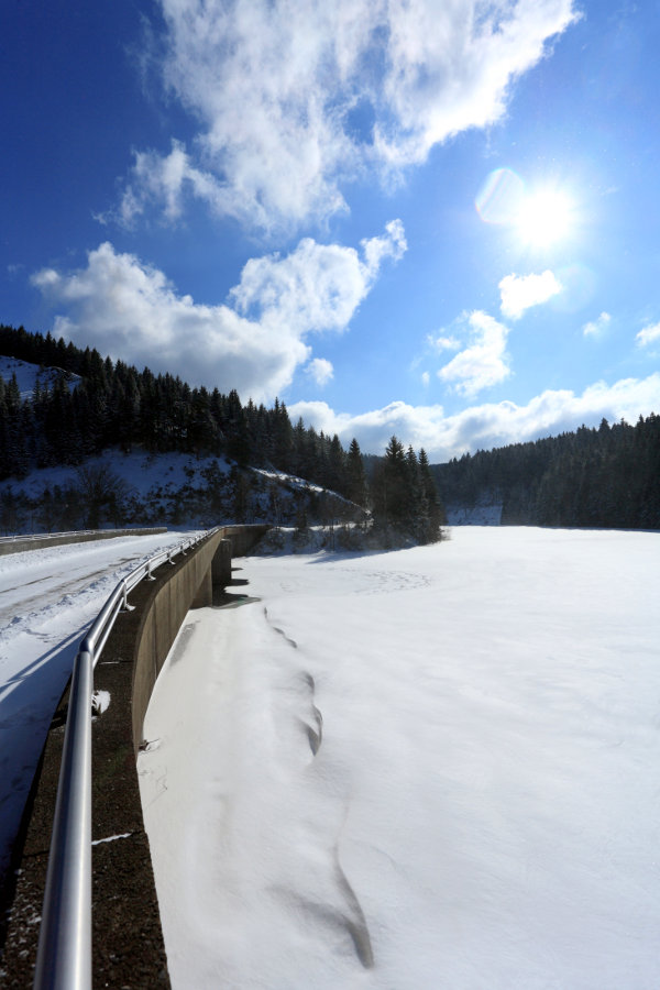 Die Vorsperre der Okertalsperre im Winter